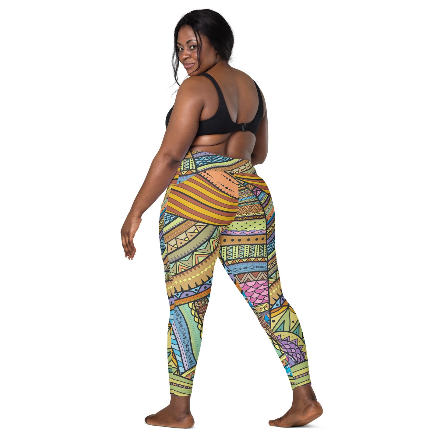 Scope of Color-Crossover leggings with pockets