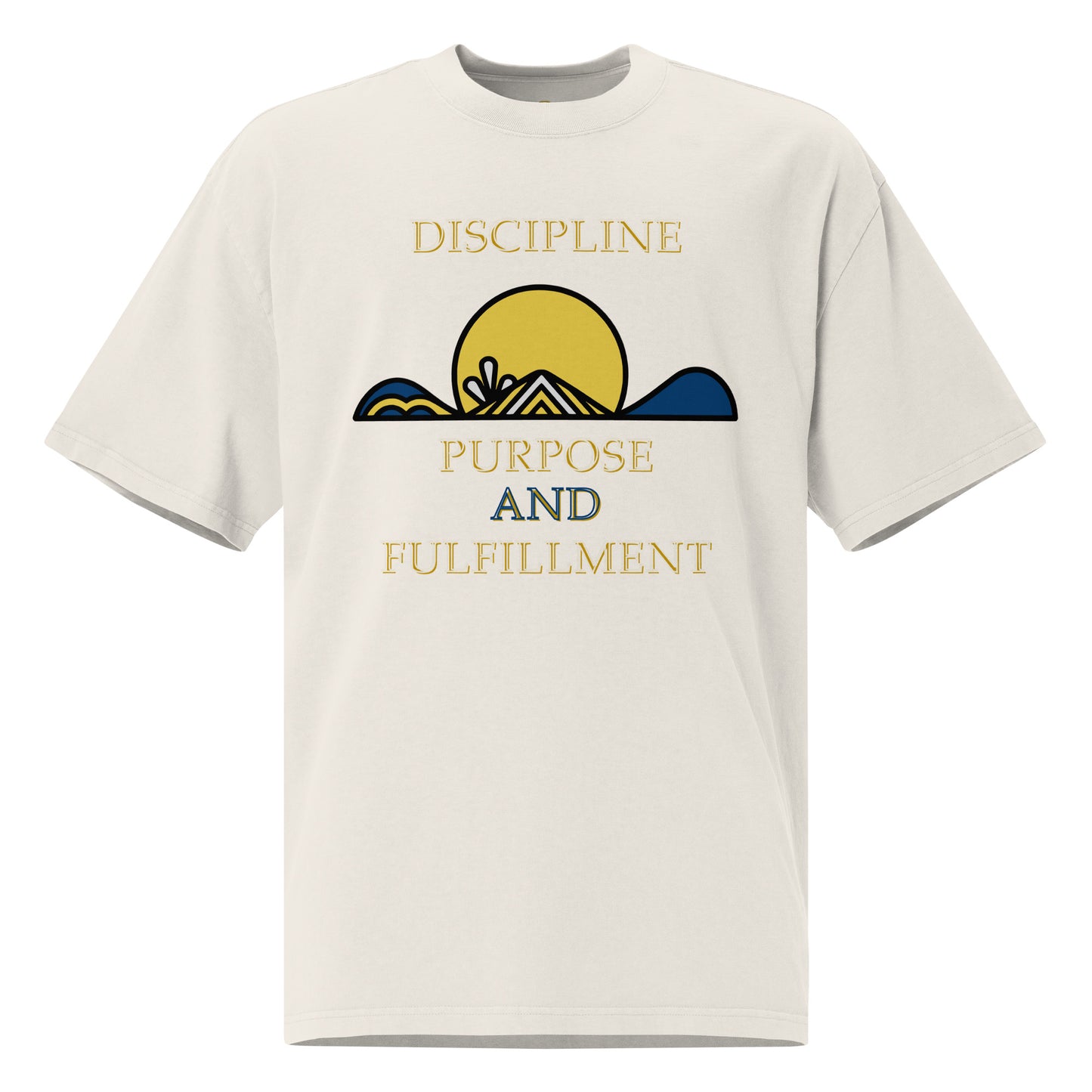Think Positive-Oversized faded t-shirt