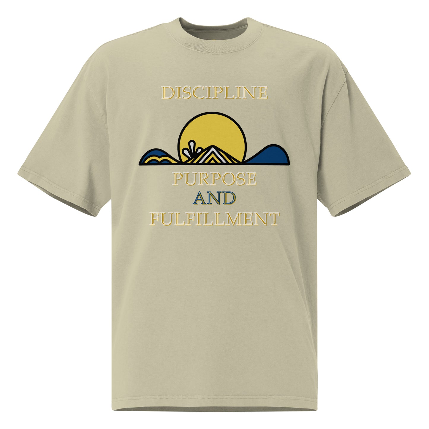 Think Positive-Oversized faded t-shirt
