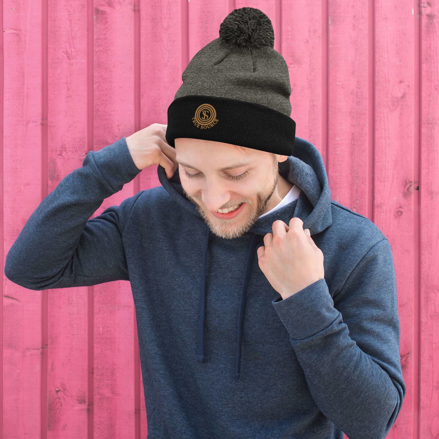 True Source-Pom-Pom Beanie