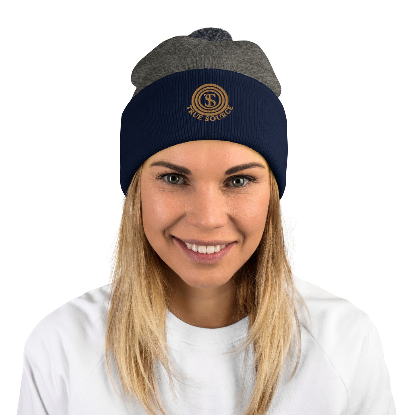 True Source-Pom-Pom Beanie