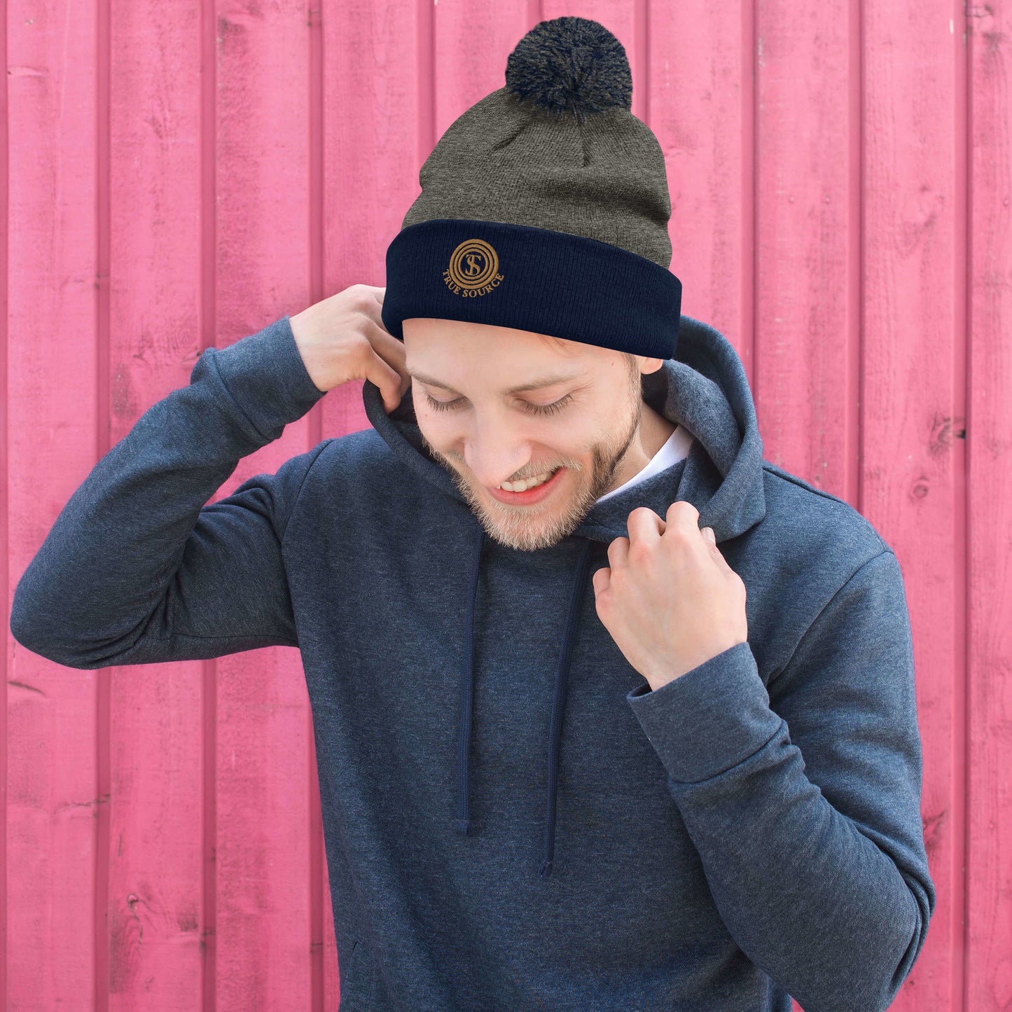True Source-Pom-Pom Beanie
