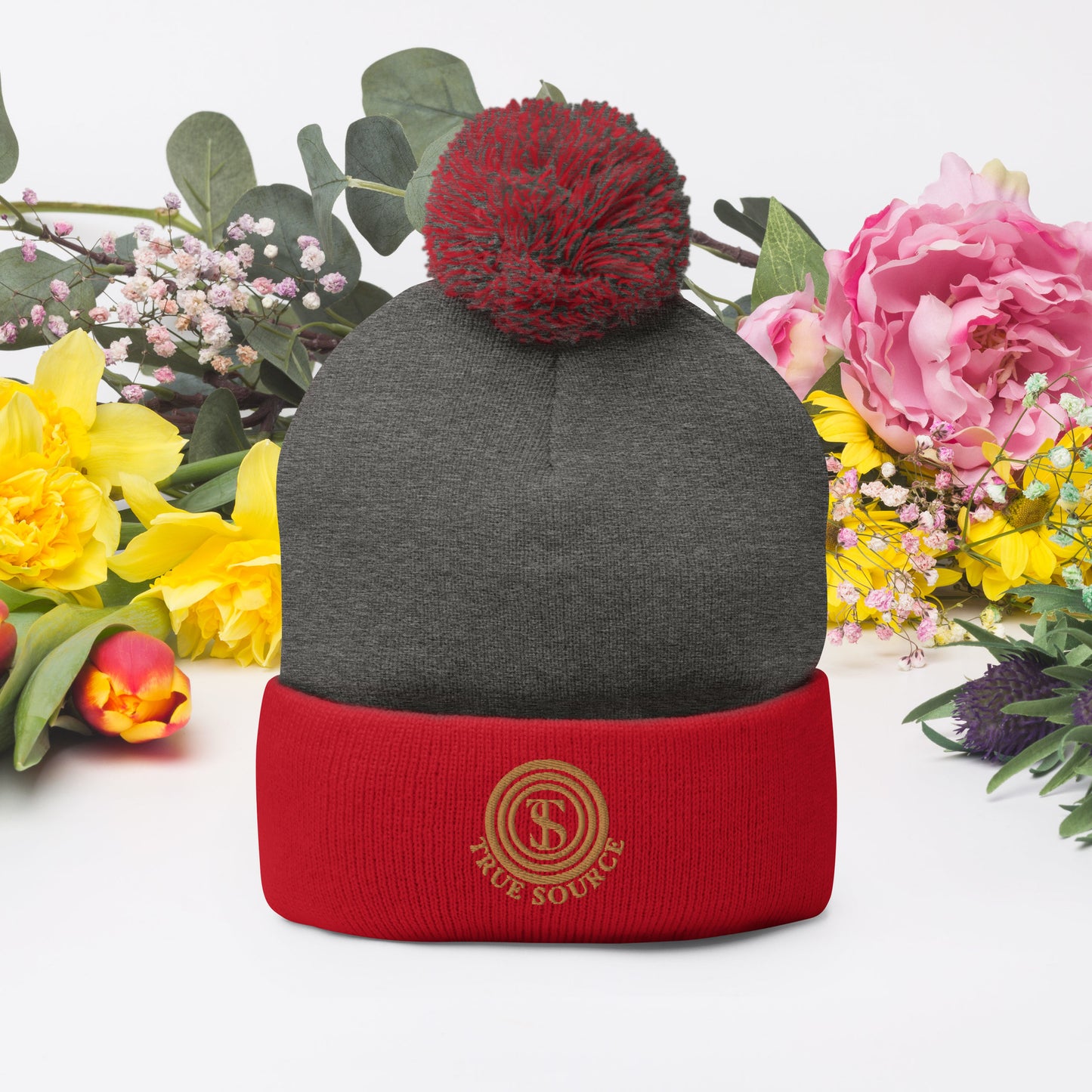 True Source-Pom-Pom Beanie