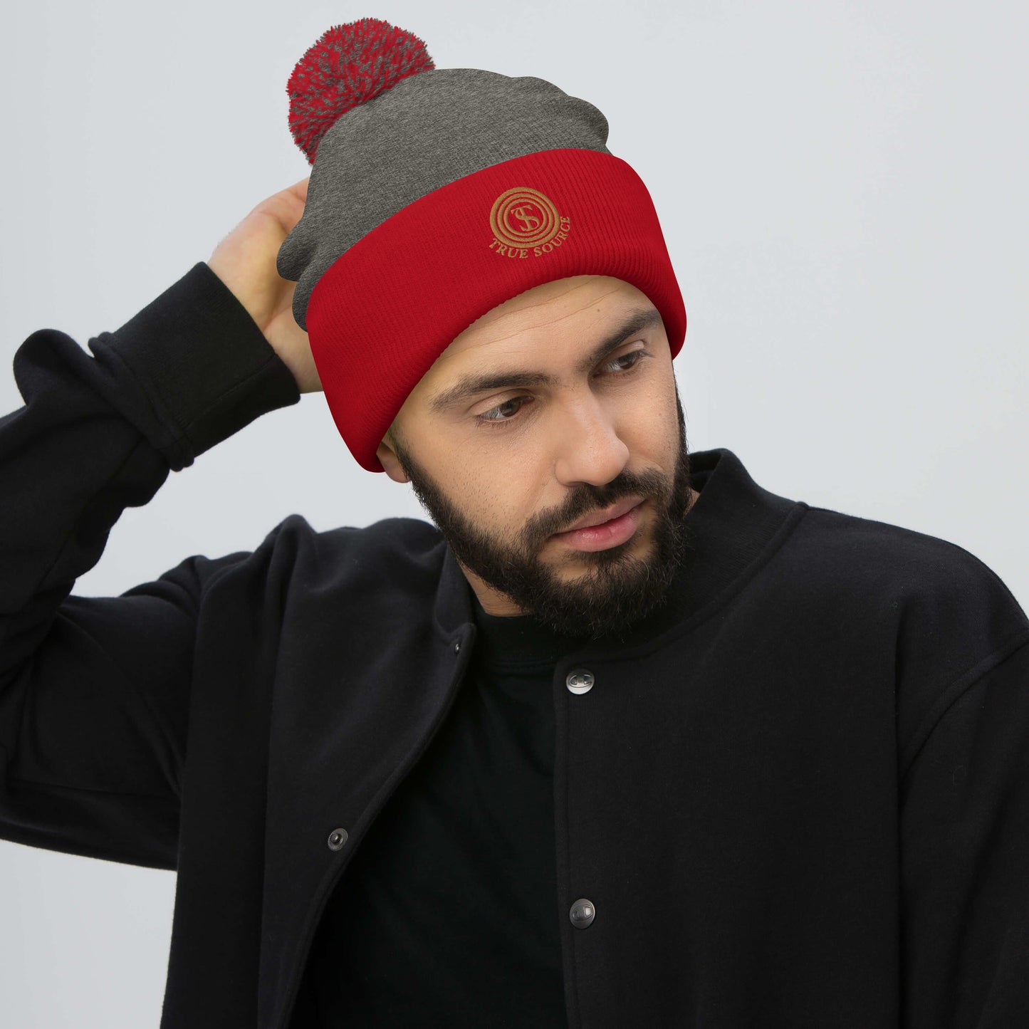 True Source-Pom-Pom Beanie