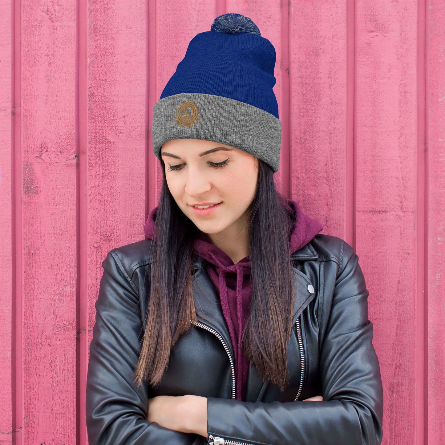 True Source-Pom-Pom Beanie