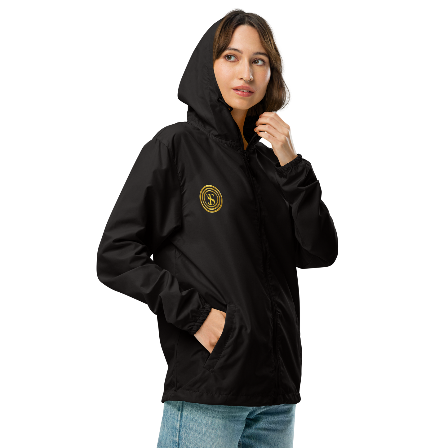 Think Positive- Unisex lightweight zip up windbreaker