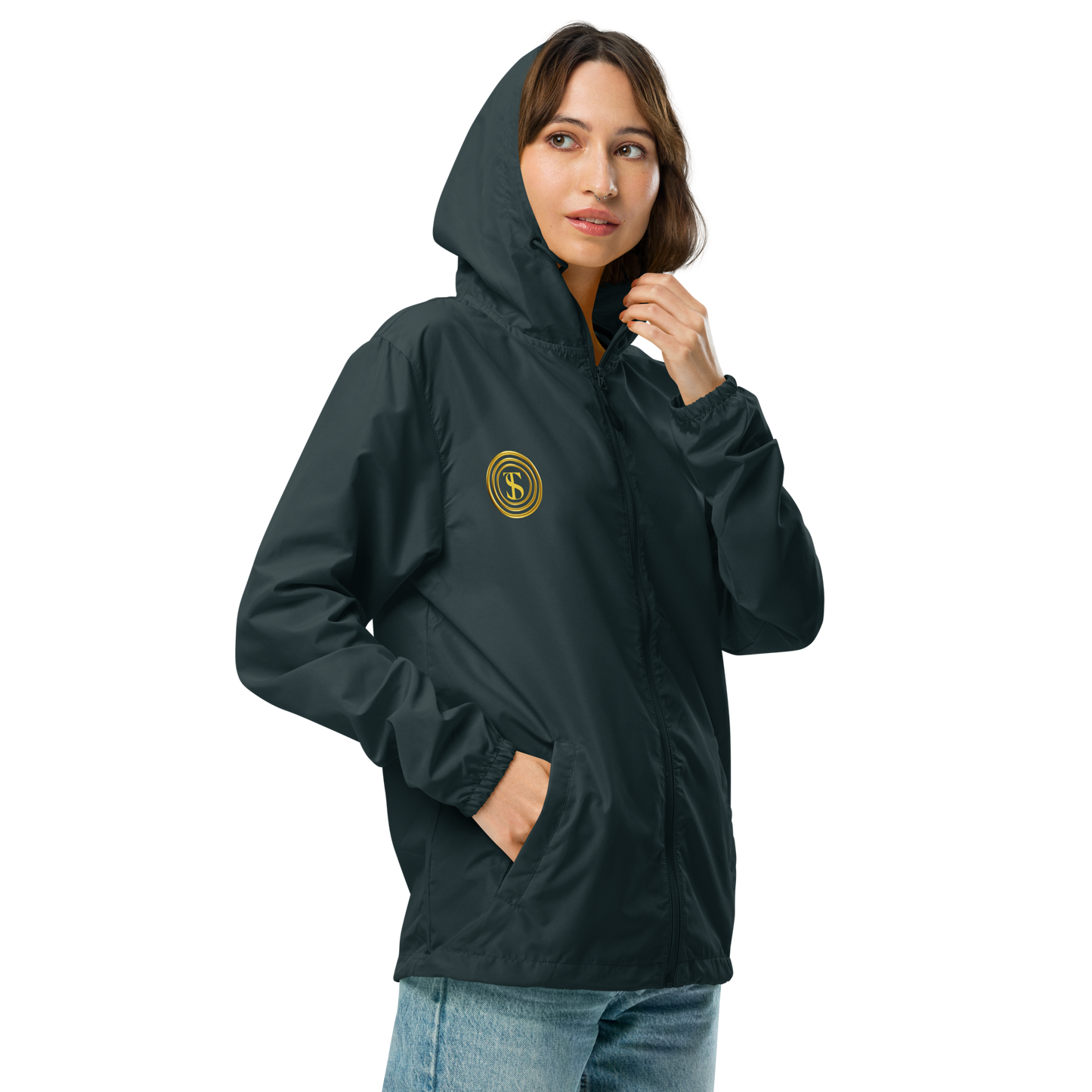 Think Positive- Unisex lightweight zip up windbreaker