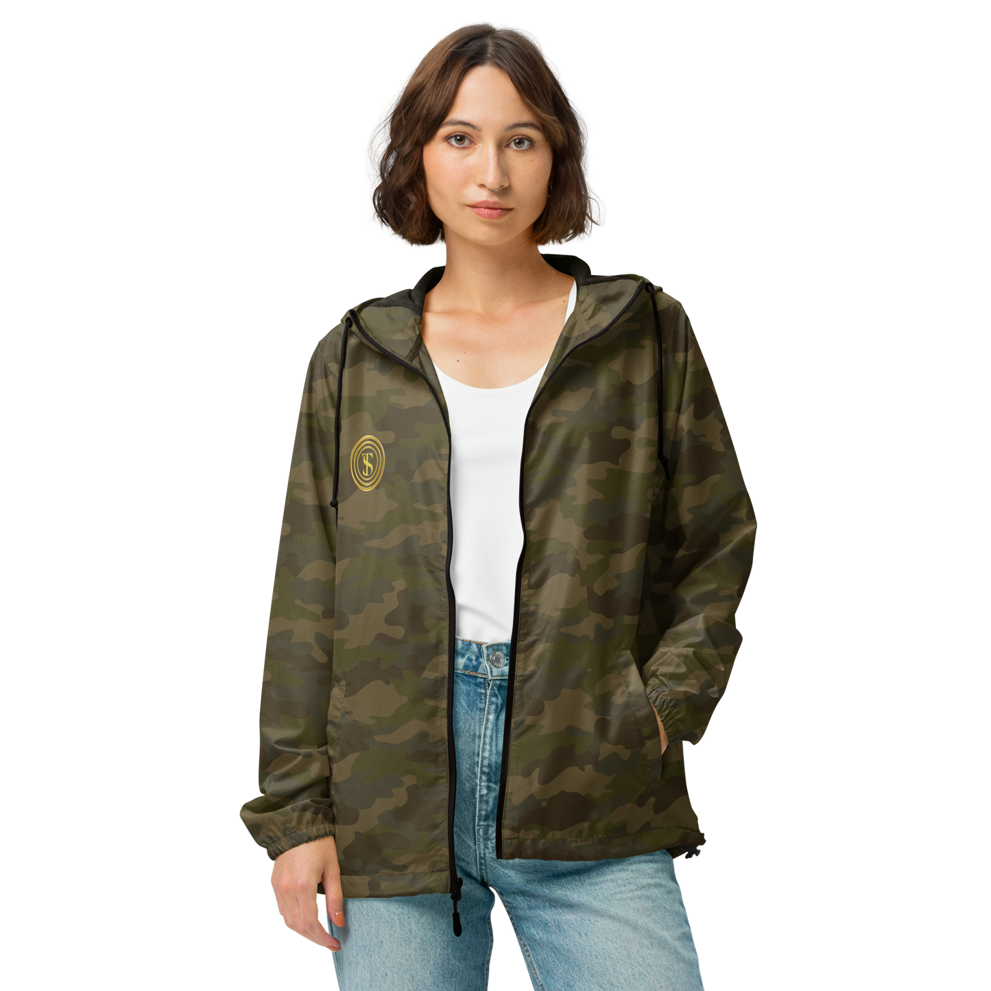 Think Positive- Unisex lightweight zip up windbreaker
