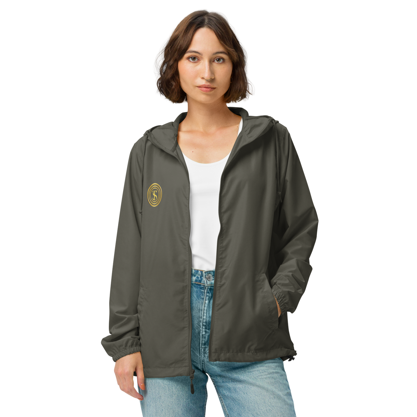 Think Positive- Unisex lightweight zip up windbreaker