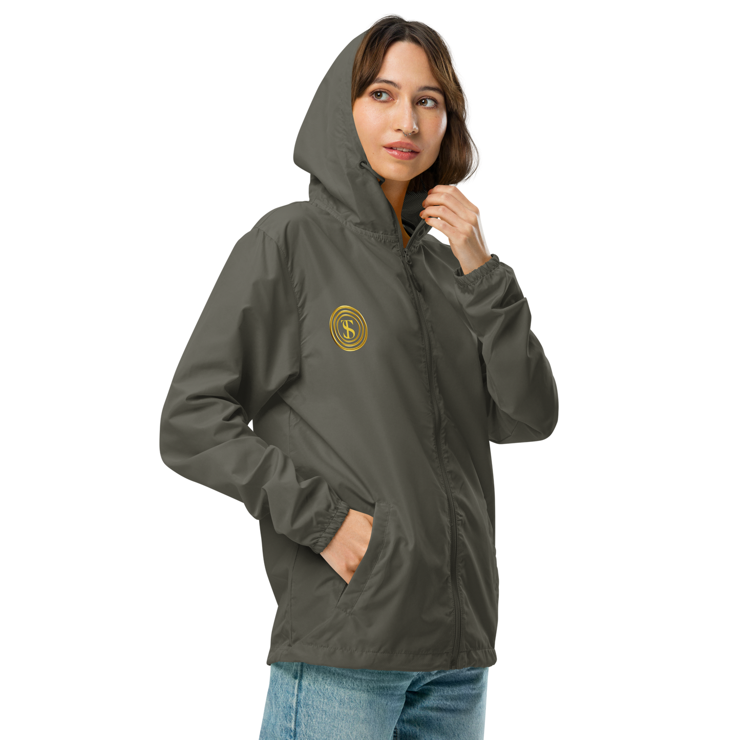 Think Positive- Unisex lightweight zip up windbreaker