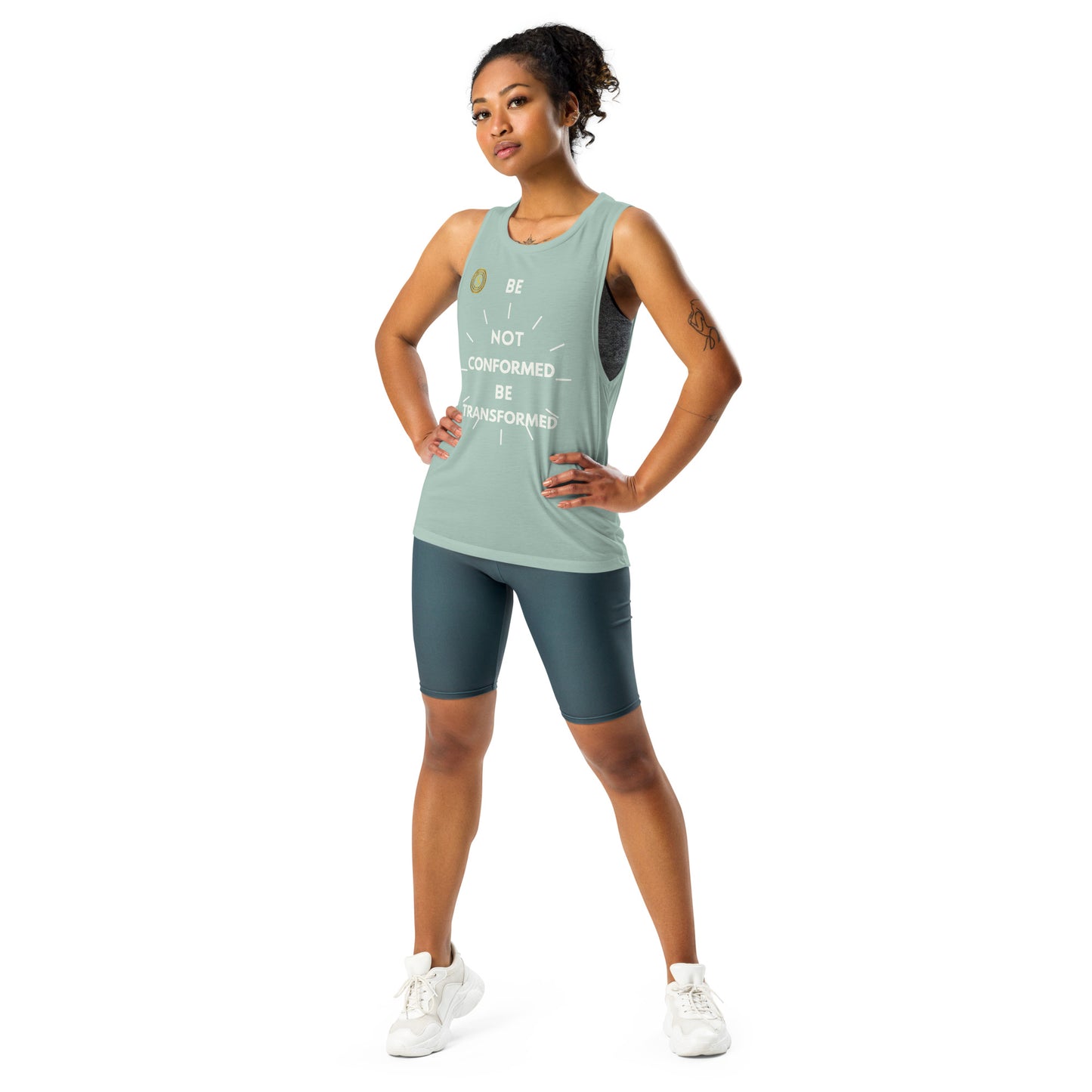 Think Positive-Ladies’ Muscle Tank