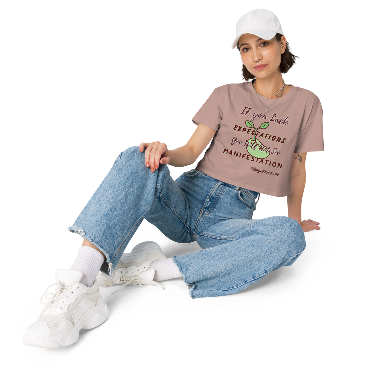 Plant the Seed of Faith Women's Christian Crop Top | Expectation Creates Manifestation