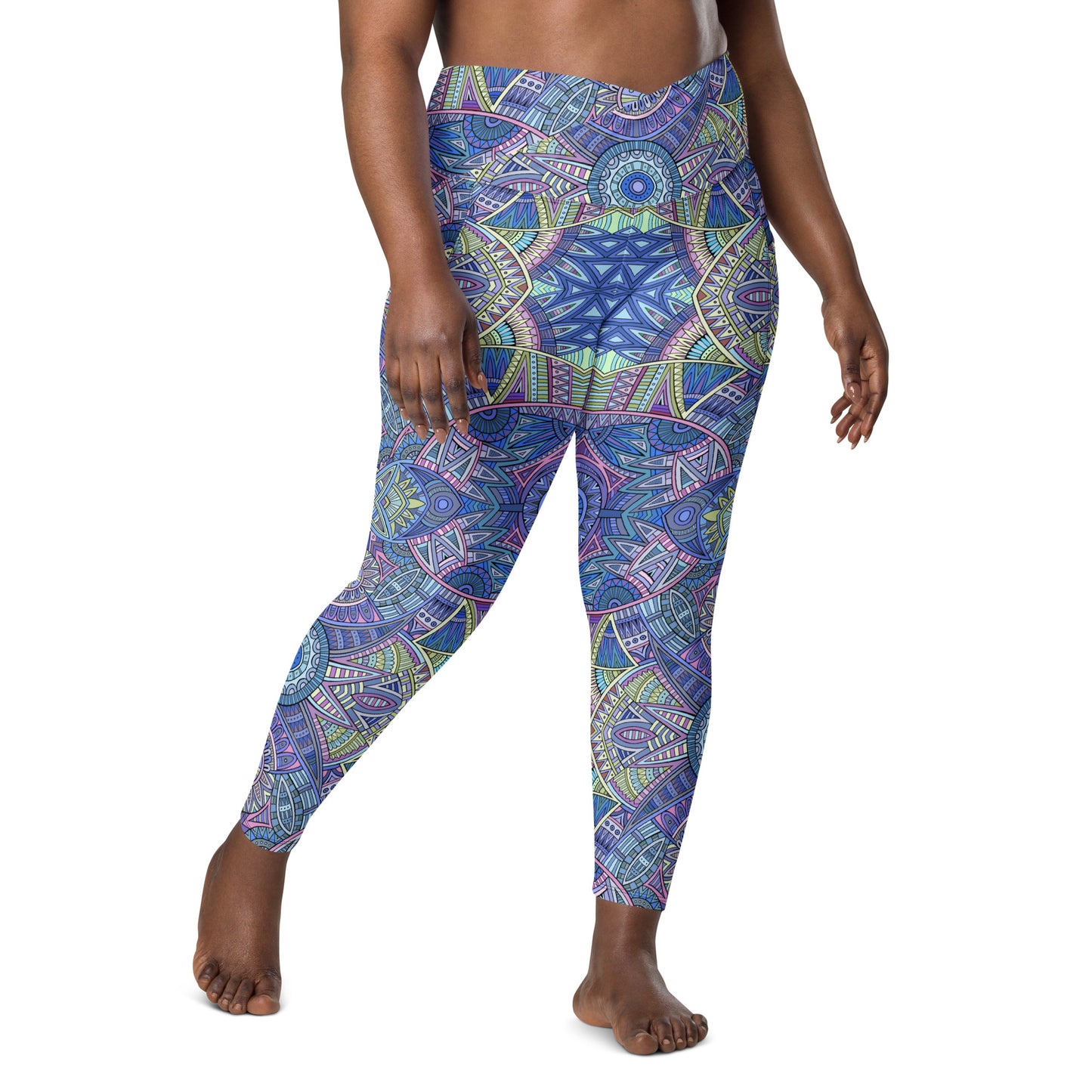 Scope of Colors-Crossover leggings with pockets