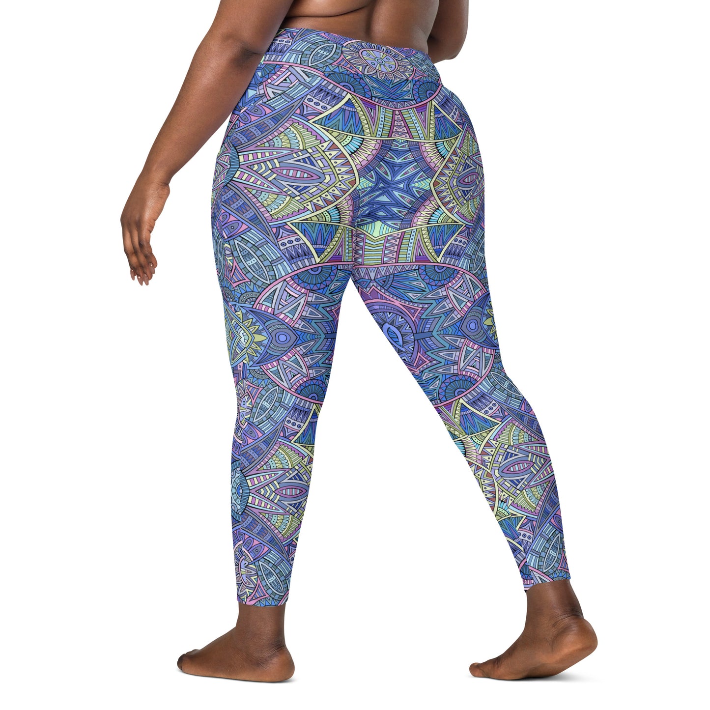 Scope of Colors-Crossover leggings with pockets