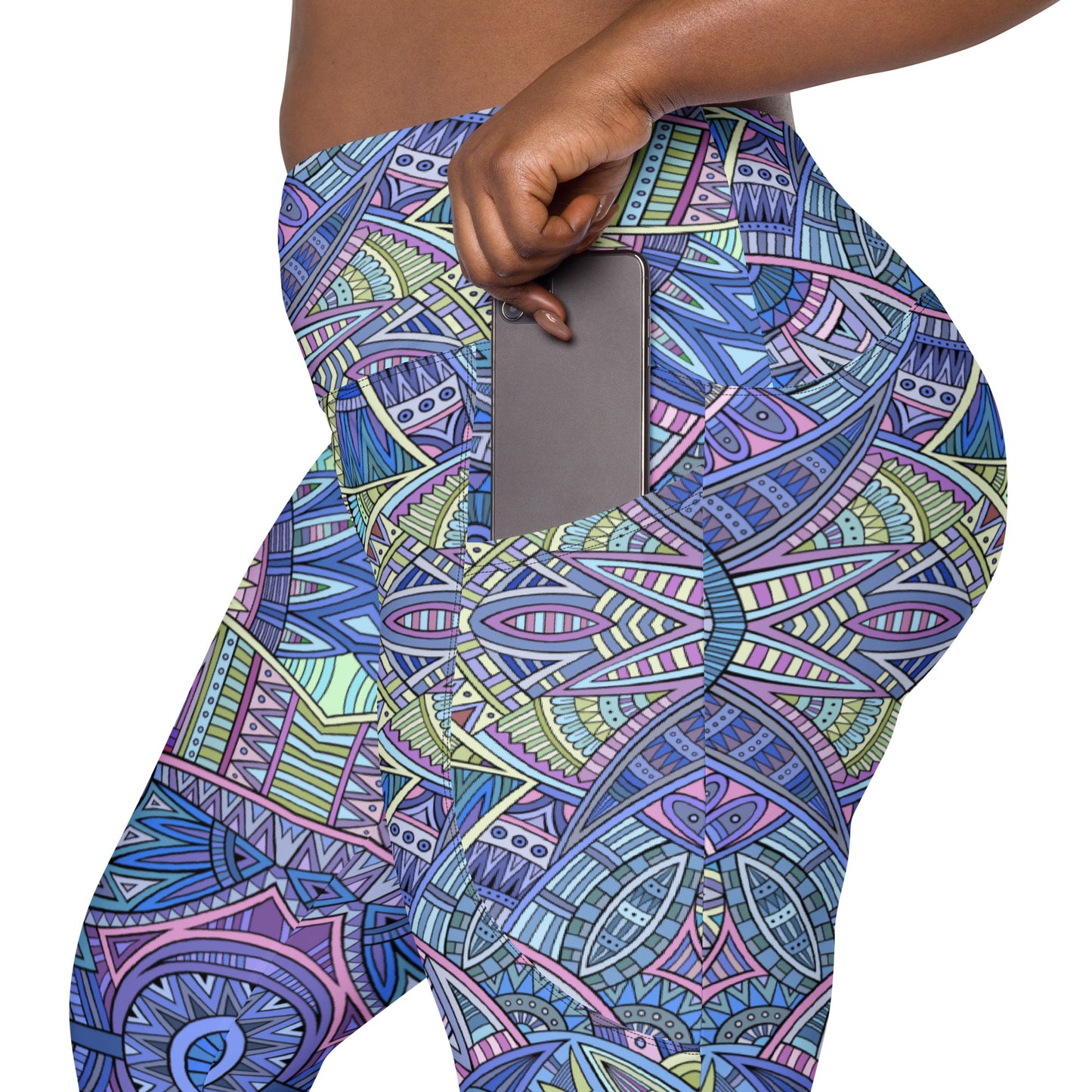 Scope of Colors-Crossover leggings with pockets