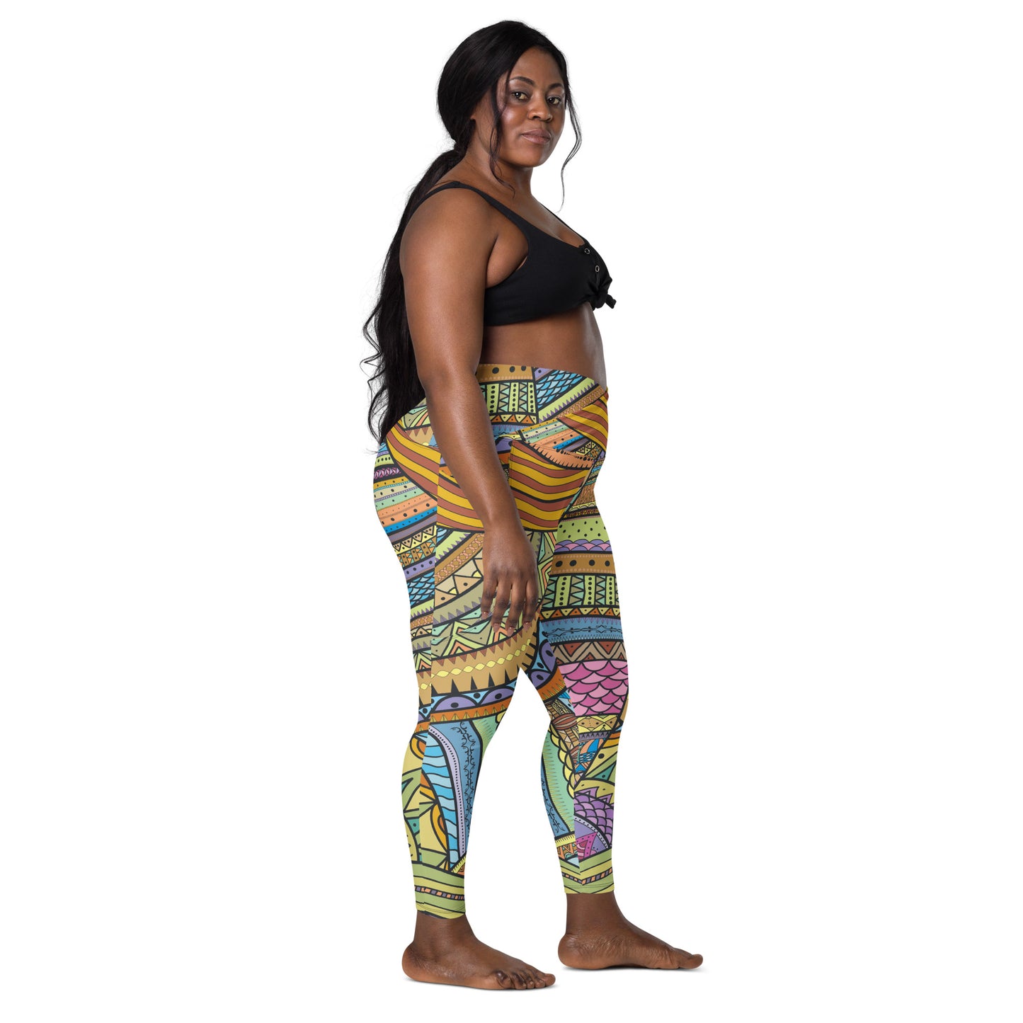 Scope of Color-Crossover leggings with pockets