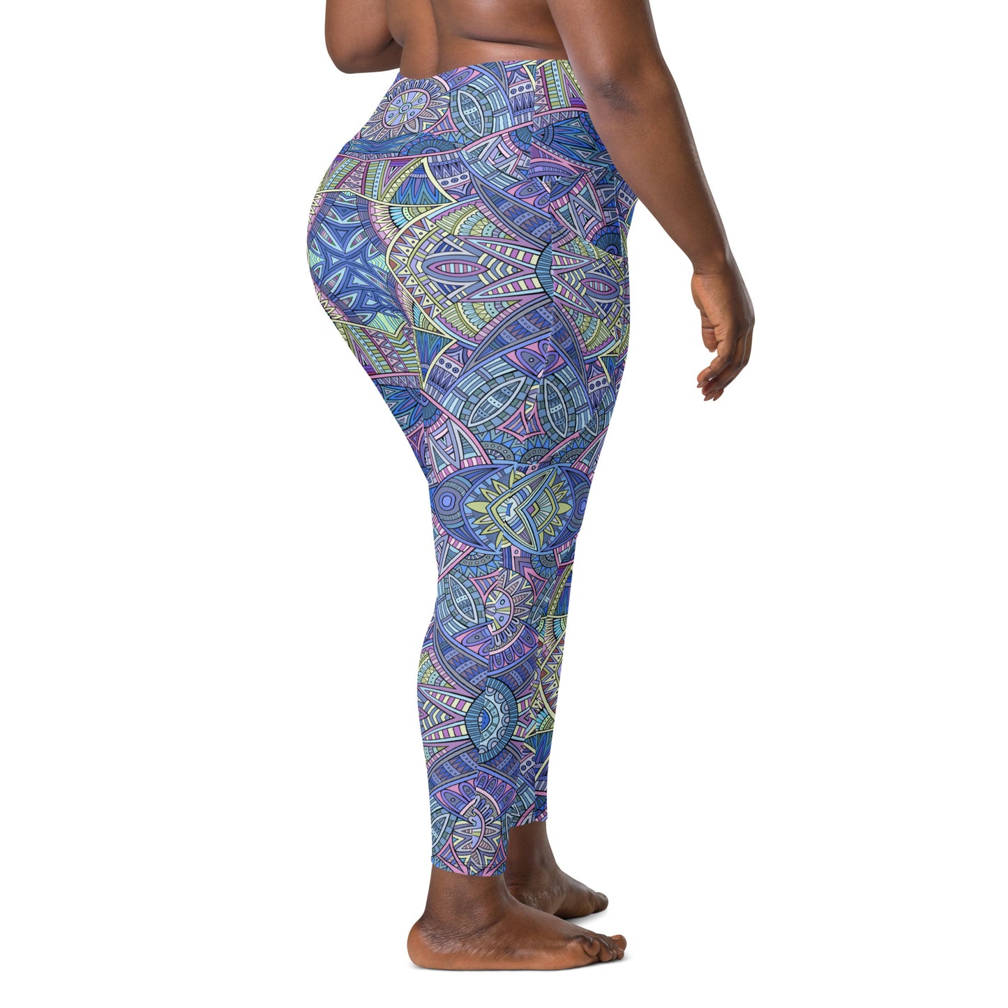 Scope of Colors-Crossover leggings with pockets