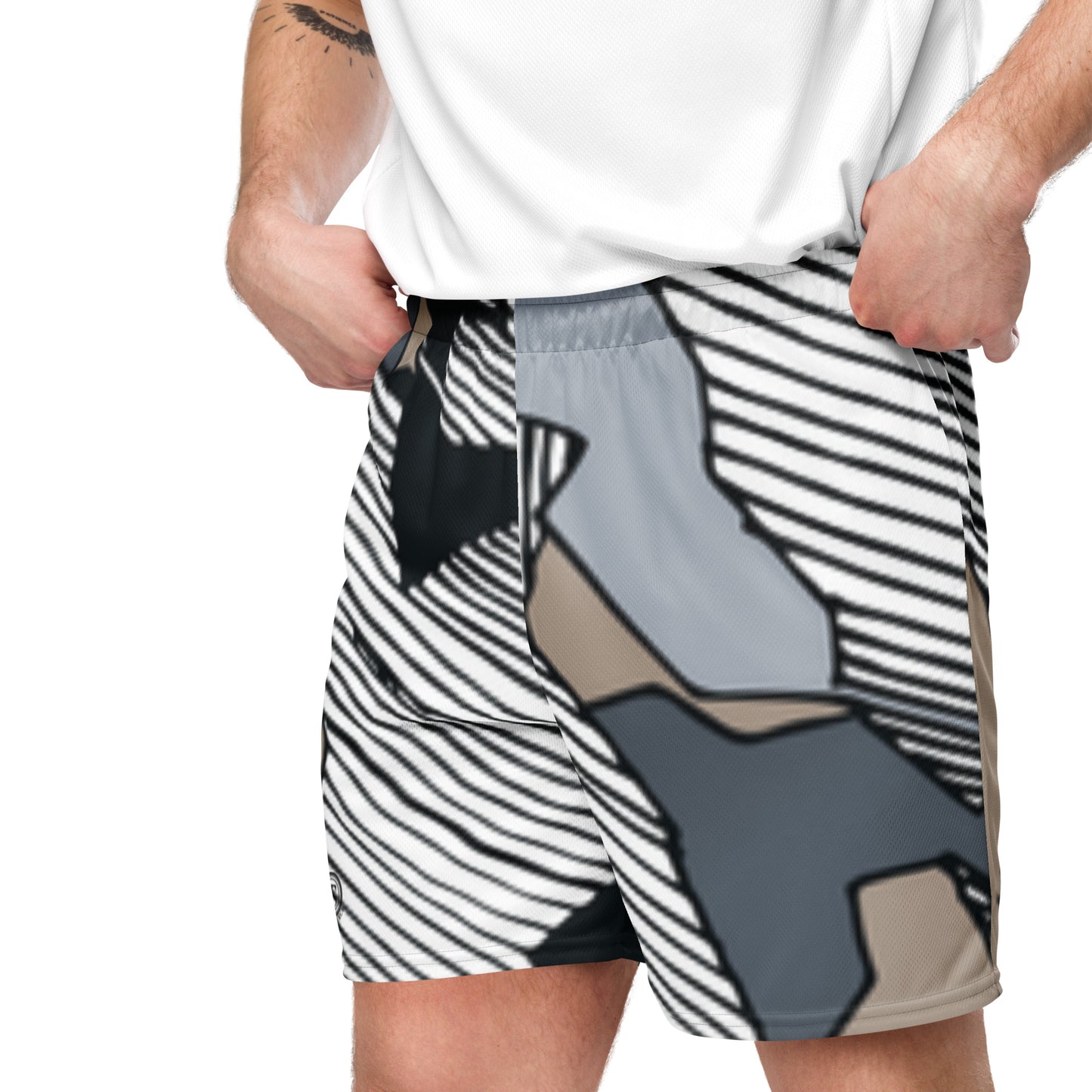 Think Positive-Unisex mesh shorts