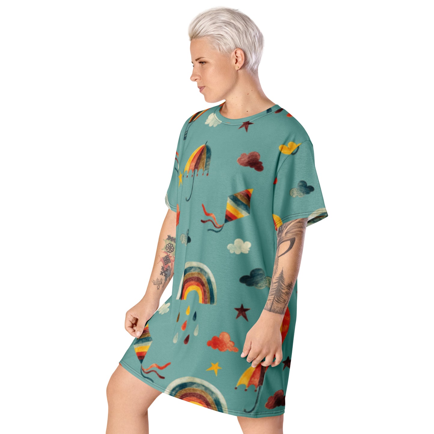 Think Positive-T-shirt dress