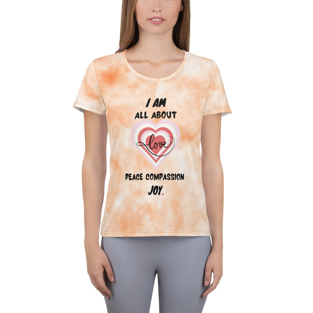 A Heart Thing-All-Over Print Women's Athletic T-shirt