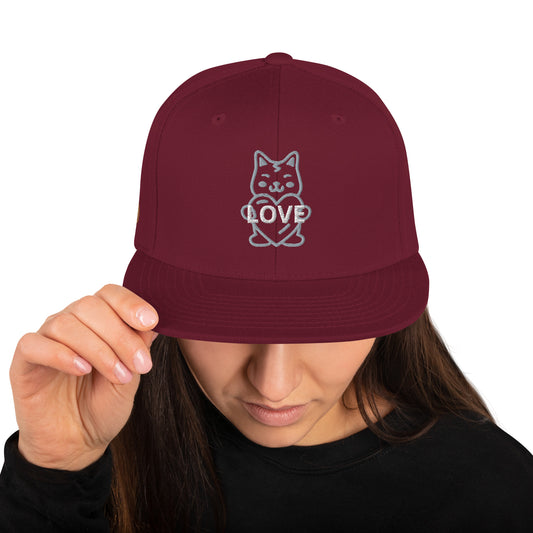 Snapback Hat -Cat