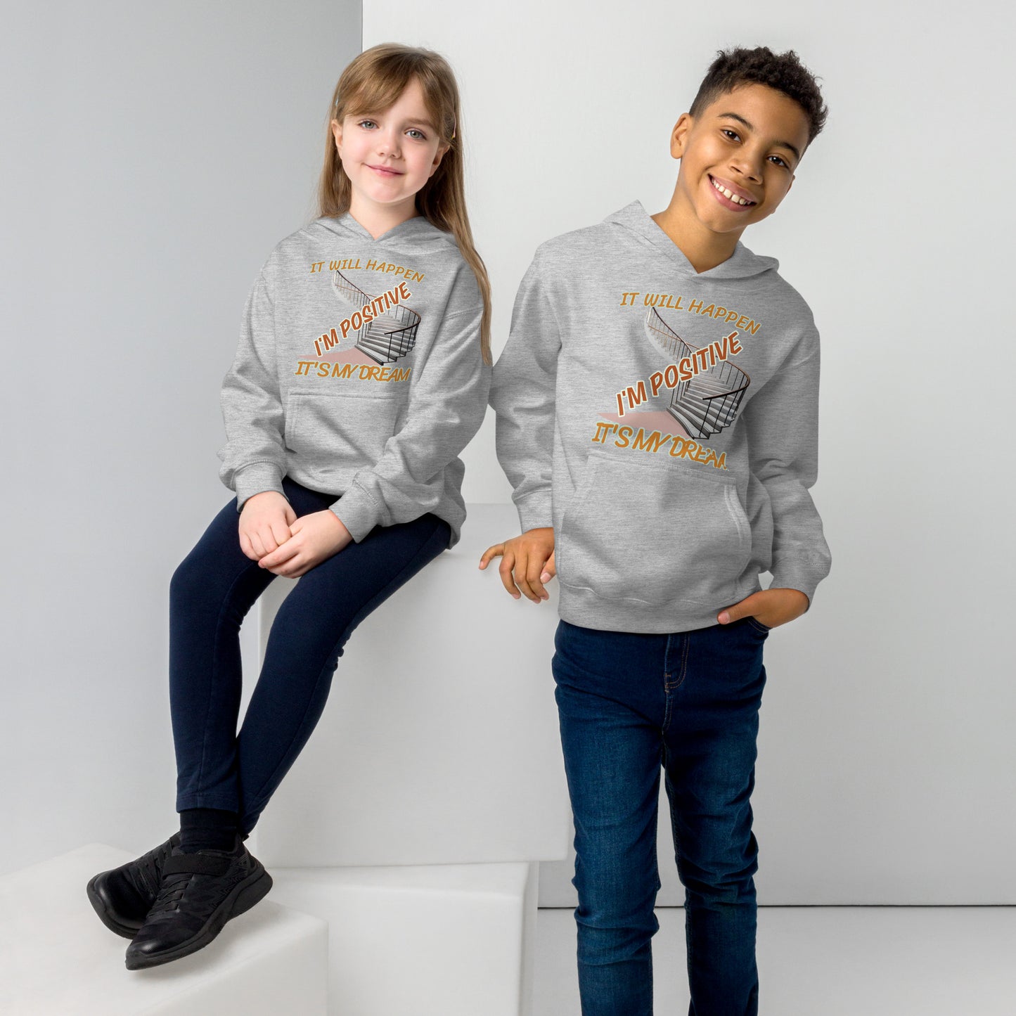 Youths in Motion-Kids fleece hoodie