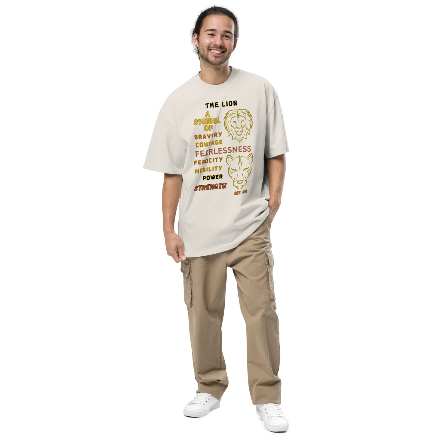 Think Positive-Oversized faded t-shirt