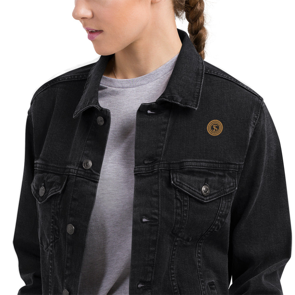 True Source-Embroidery Unisex denim jacket