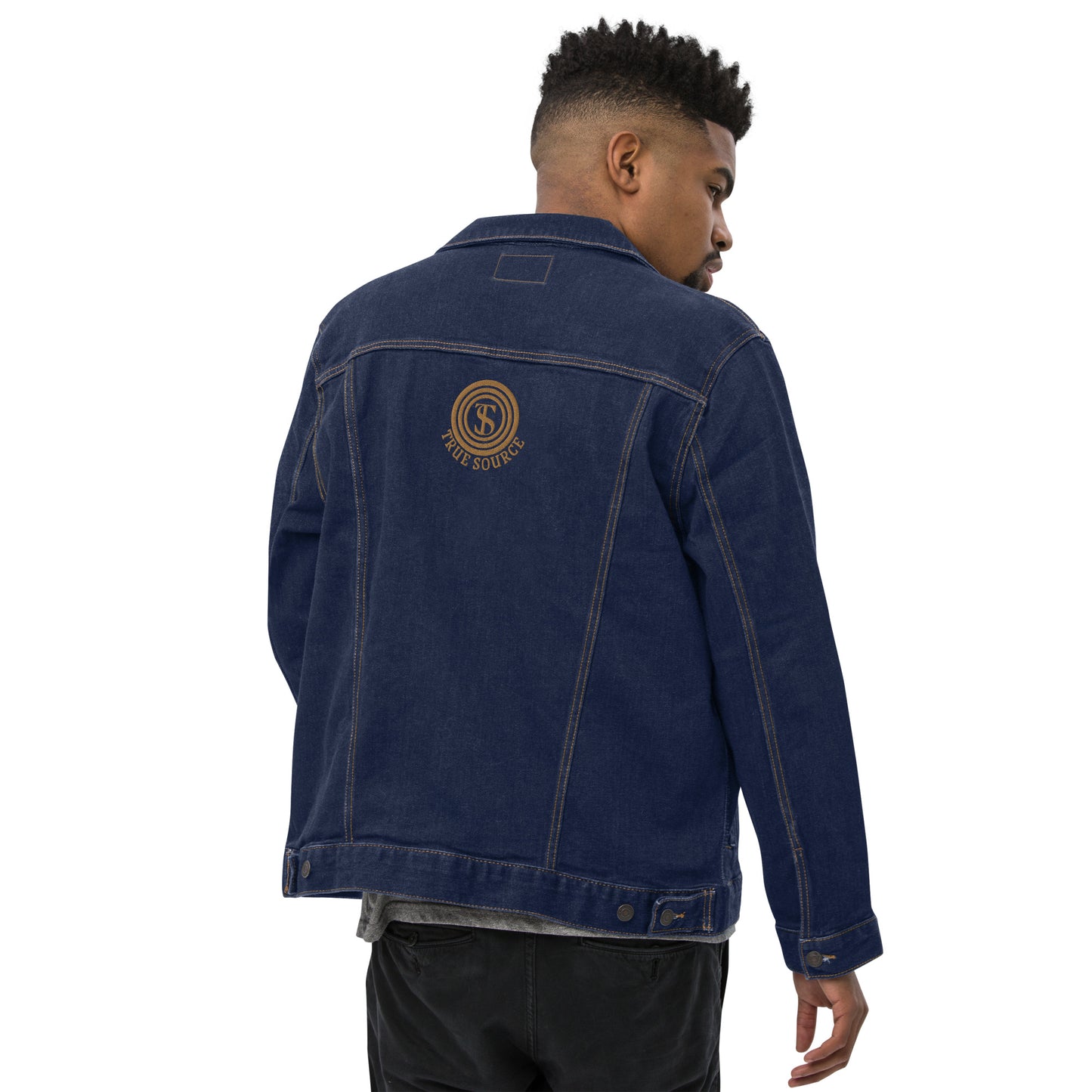 True Source-Embroidery Unisex denim jacket