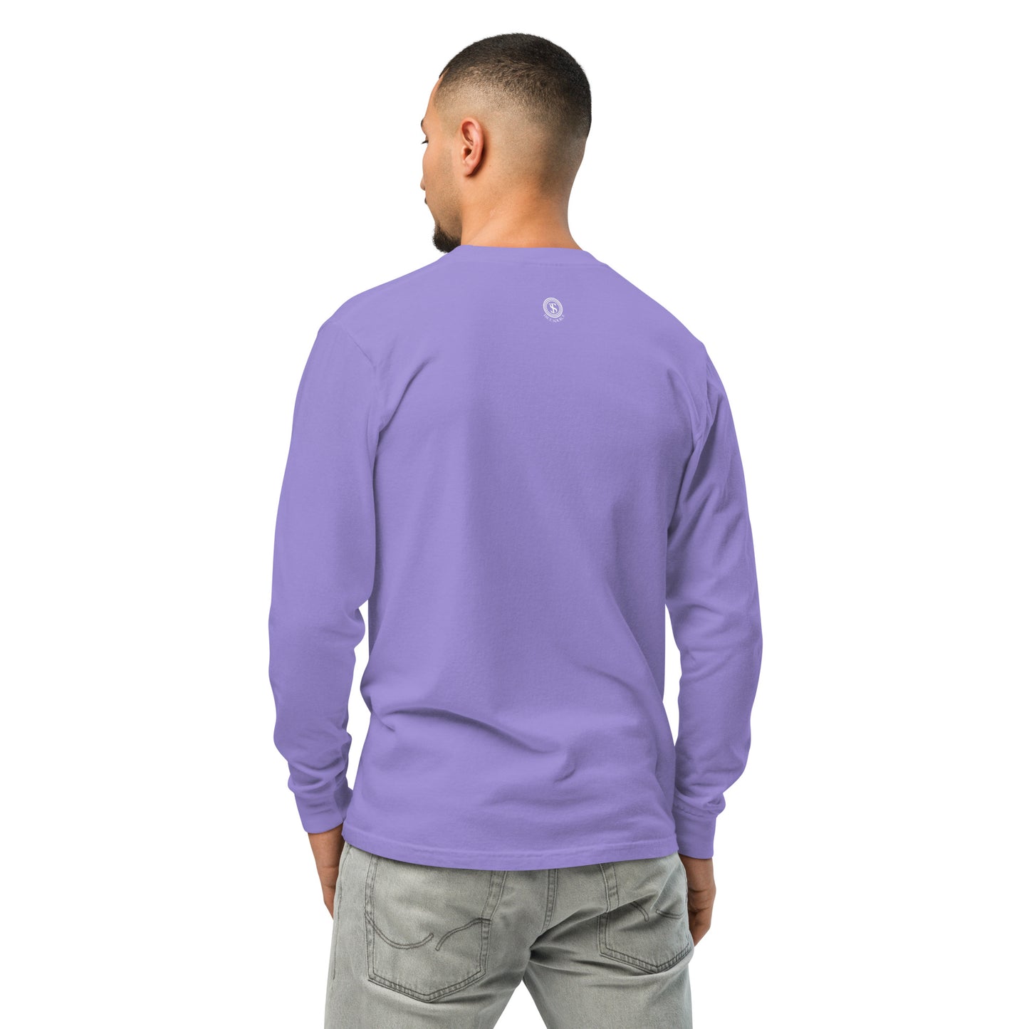 A Heart Thing-Garment-dyed heavyweight long-sleeve shirt