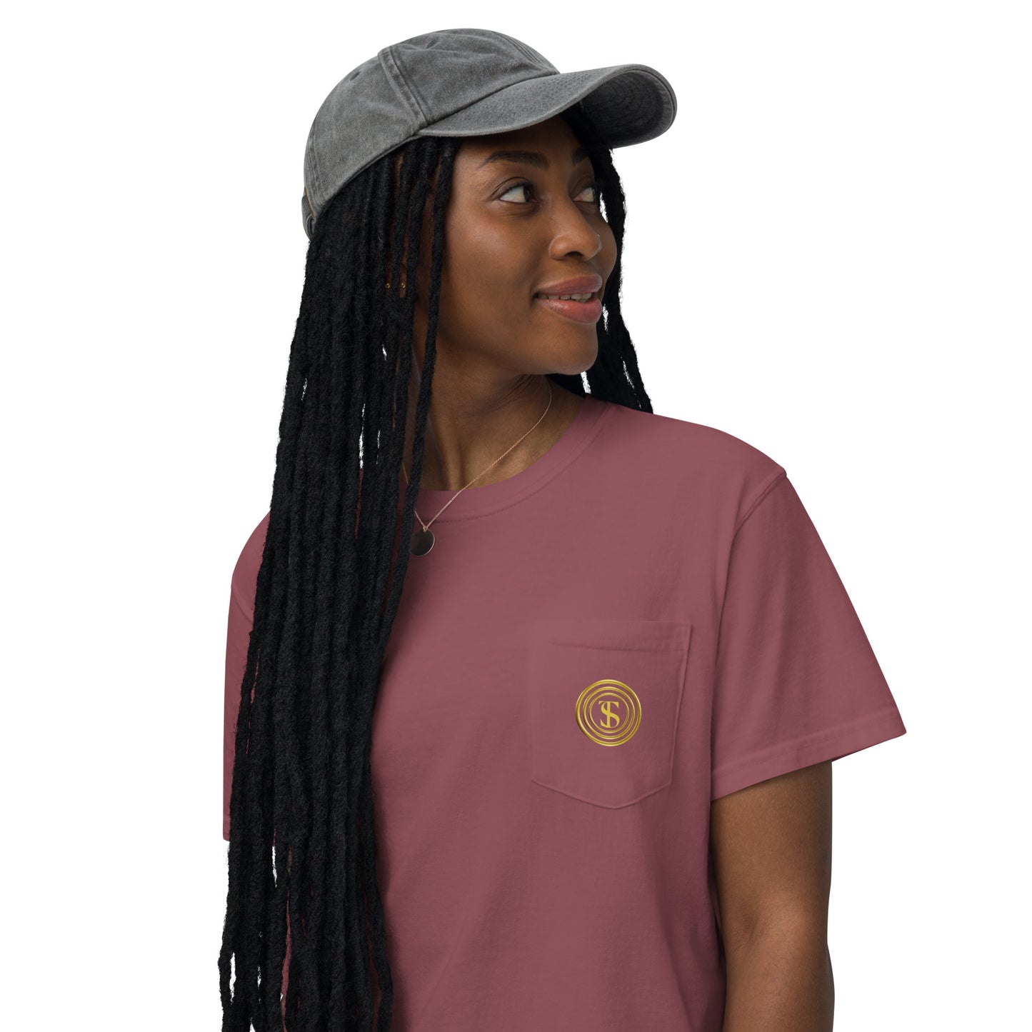 True Source-Unisex garment-dyed pocket t-shirt