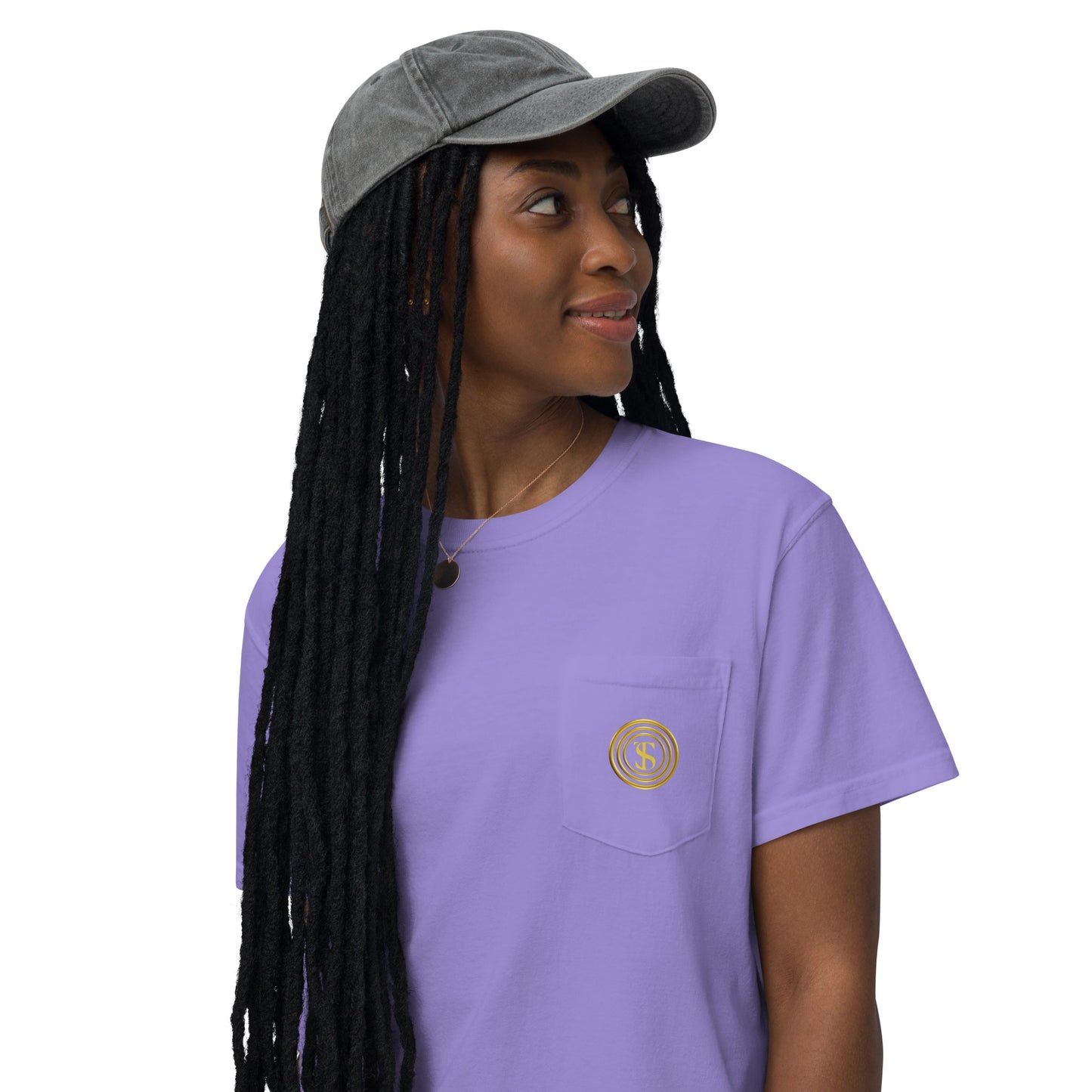 True Source-Unisex garment-dyed pocket t-shirt