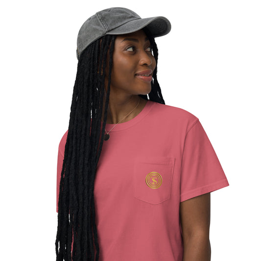 True Source-Unisex garment-dyed pocket t-shirt