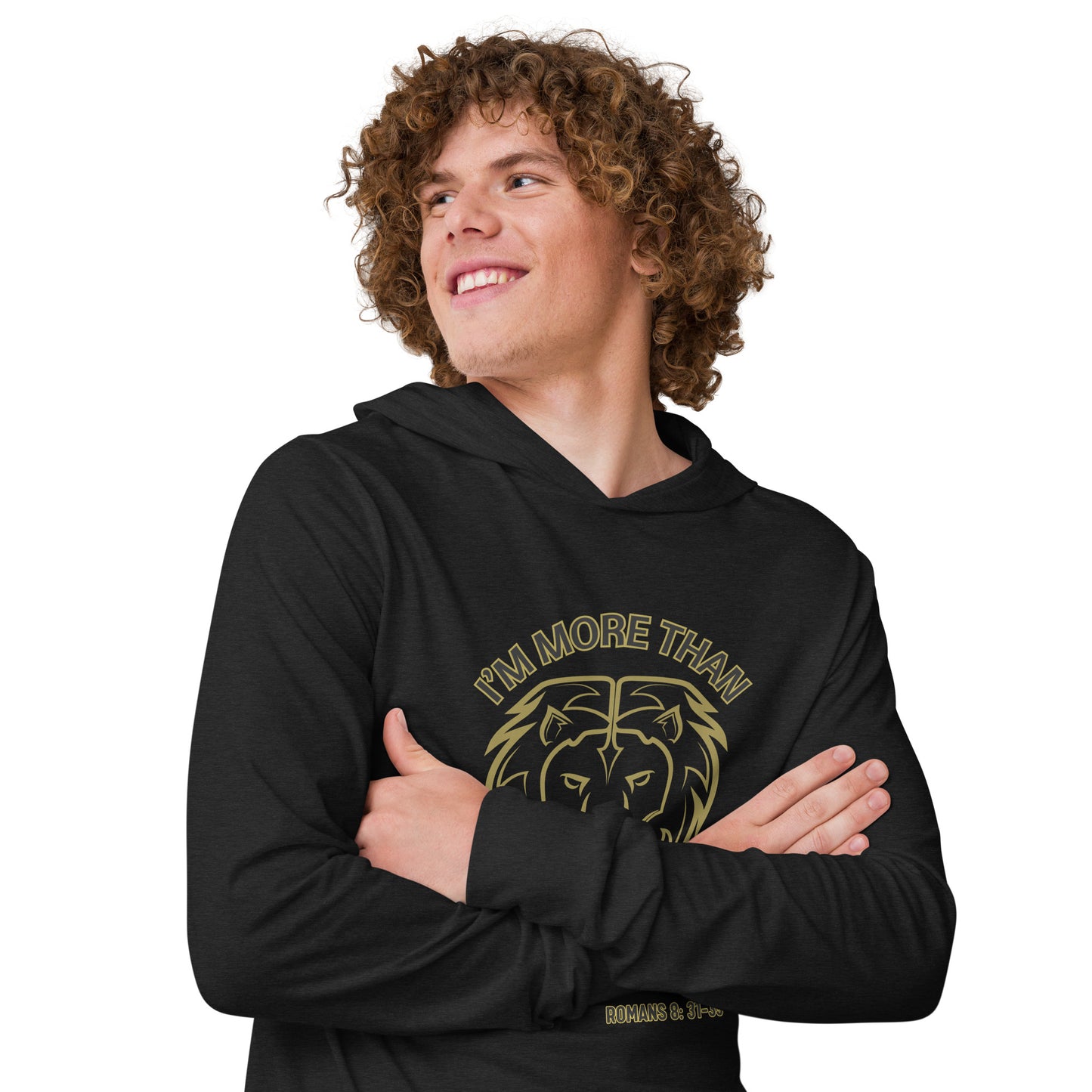 Think Positive-Hooded long-sleeve tee