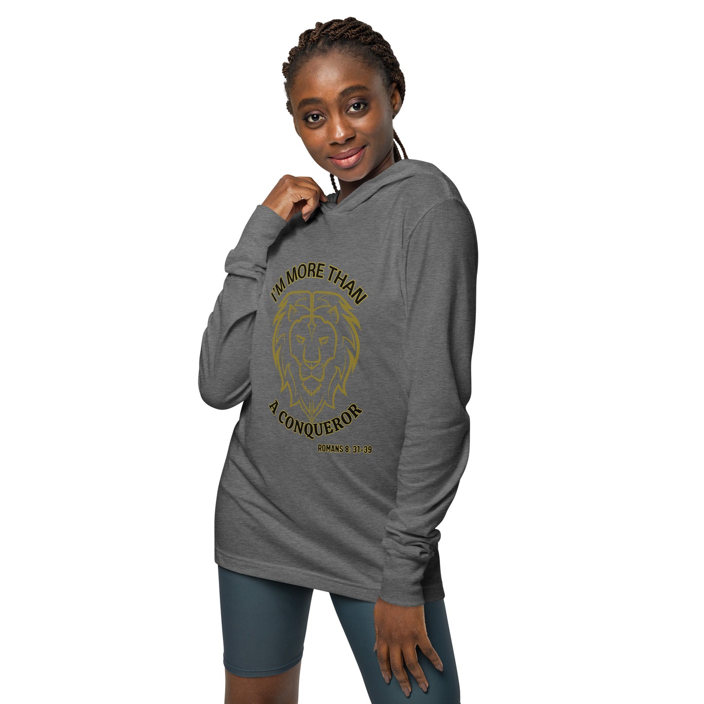 Think Positive-Hooded long-sleeve tee