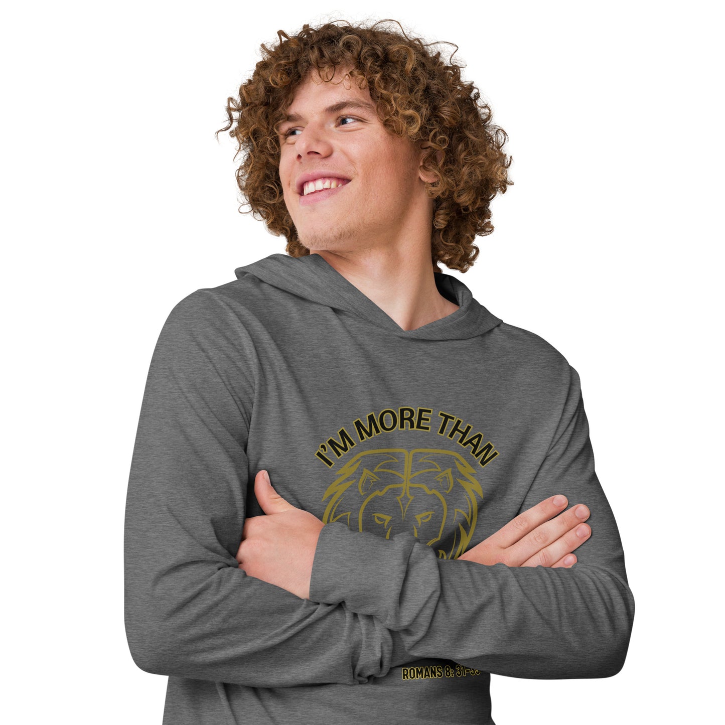 Think Positive-Hooded long-sleeve tee