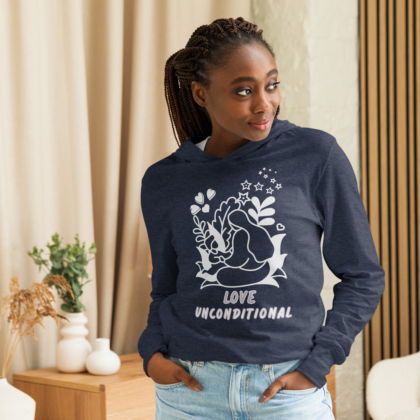 A Heart Thing-Hooded long-sleeve tee