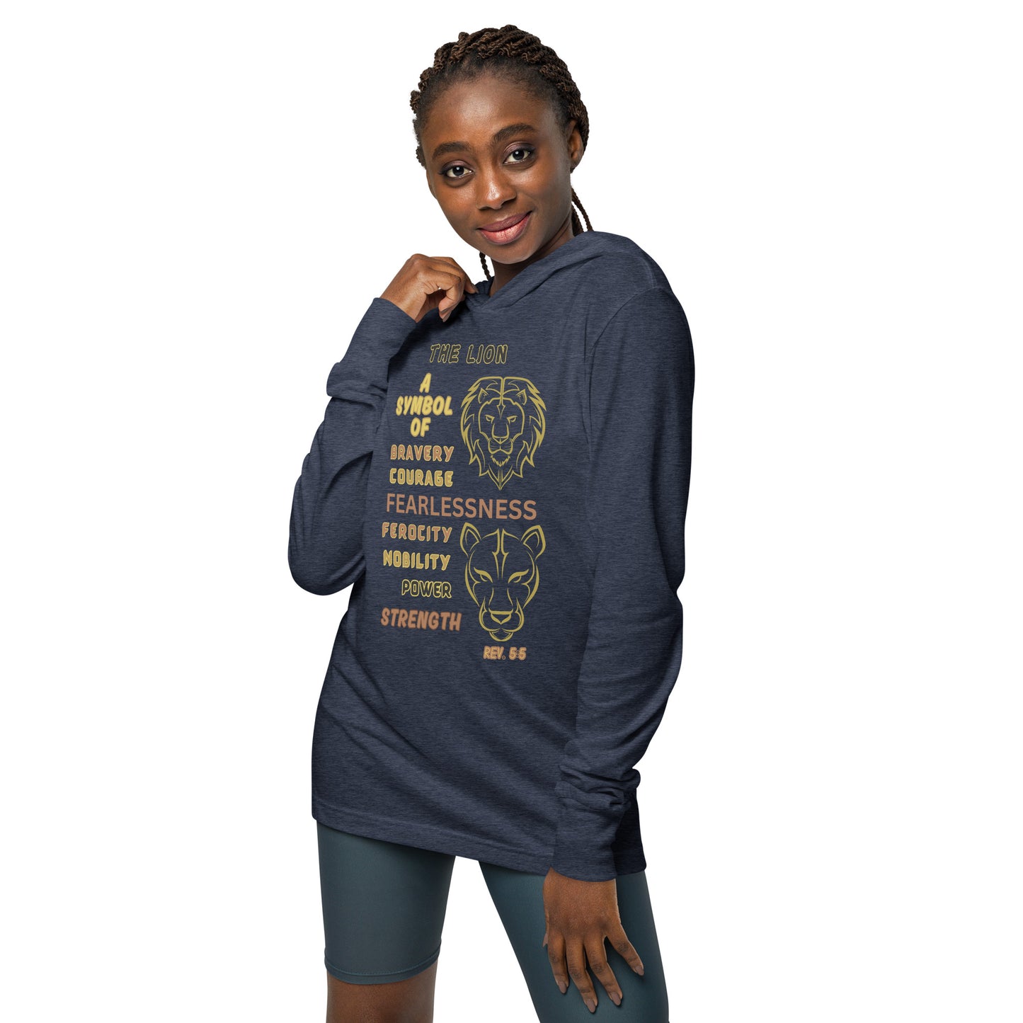 Think Positive-Hooded long-sleeve tee