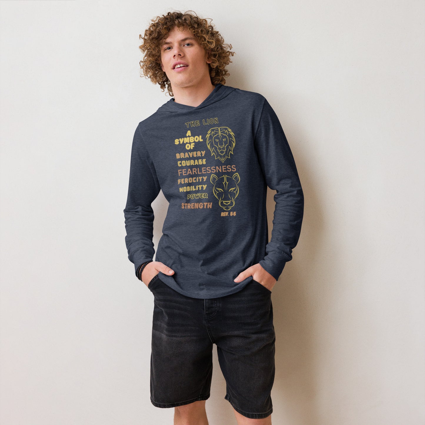 Think Positive-Hooded long-sleeve tee