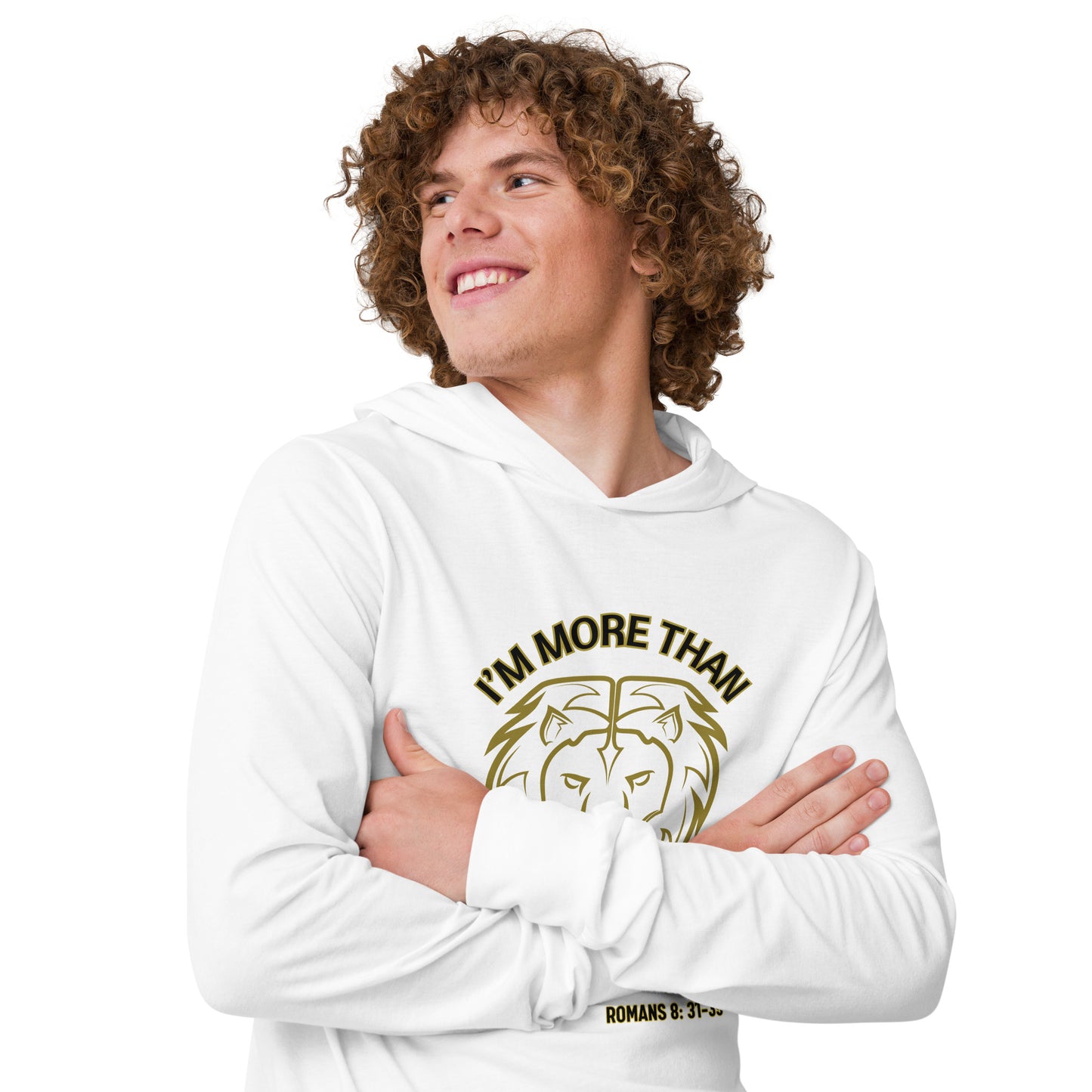 Think Positive-Hooded long-sleeve tee