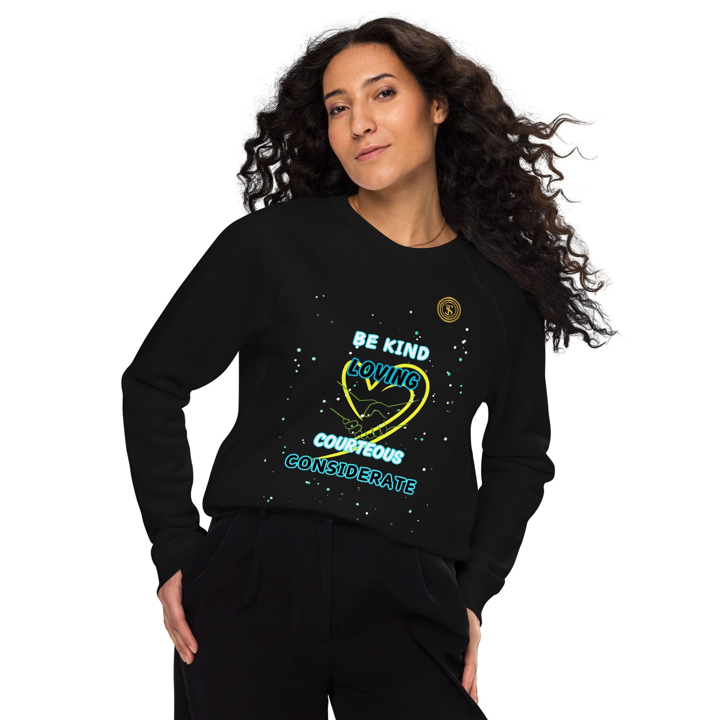 A Heart Thing- Unisex organic raglan sweatshirt