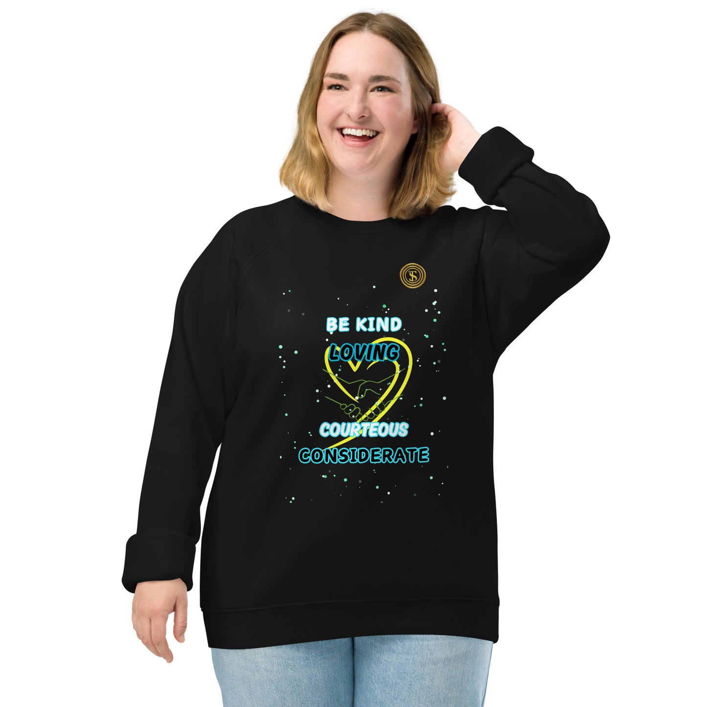 A Heart Thing- Unisex organic raglan sweatshirt