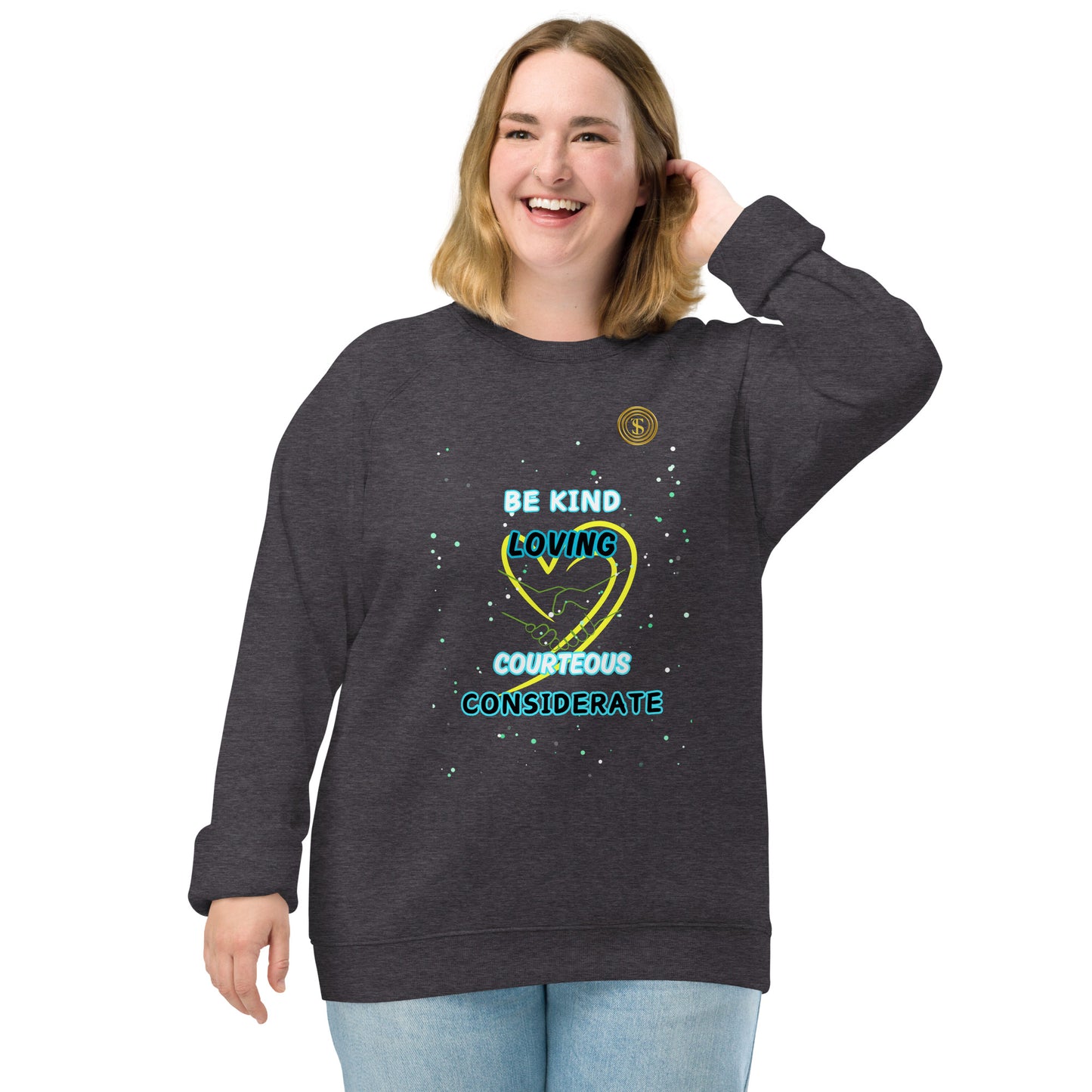 A Heart Thing- Unisex organic raglan sweatshirt