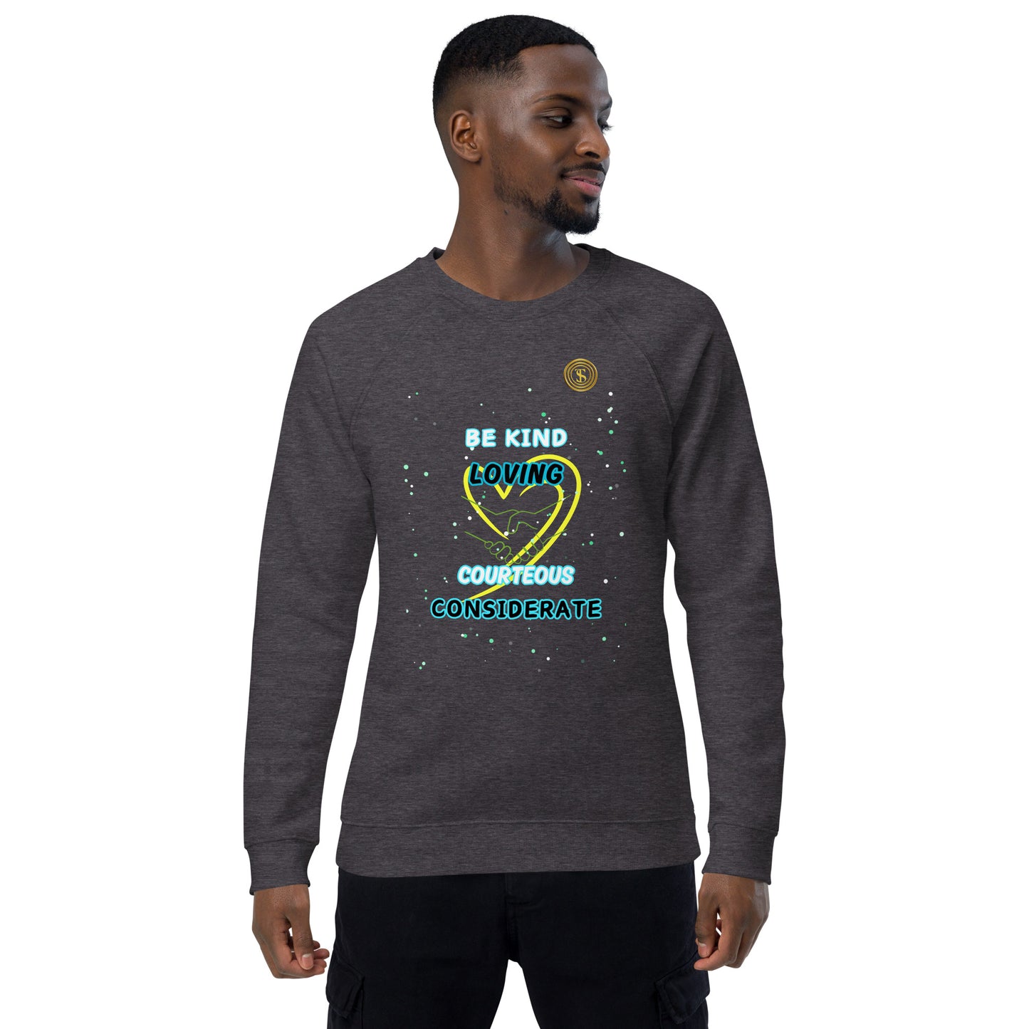 A Heart Thing- Unisex organic raglan sweatshirt