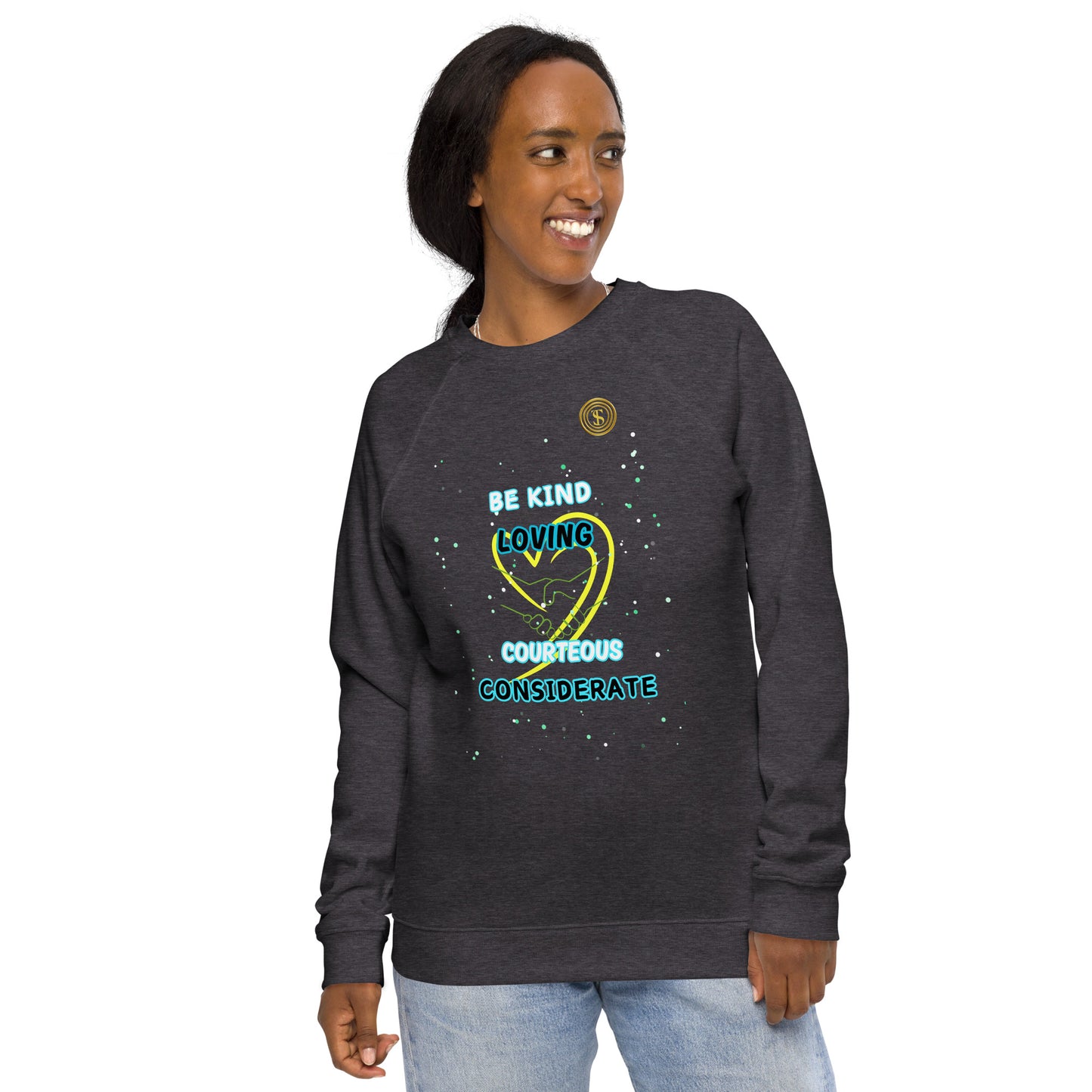 A Heart Thing- Unisex organic raglan sweatshirt