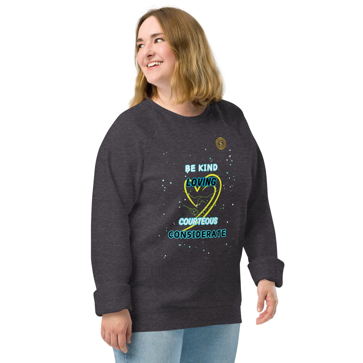 A Heart Thing- Unisex organic raglan sweatshirt