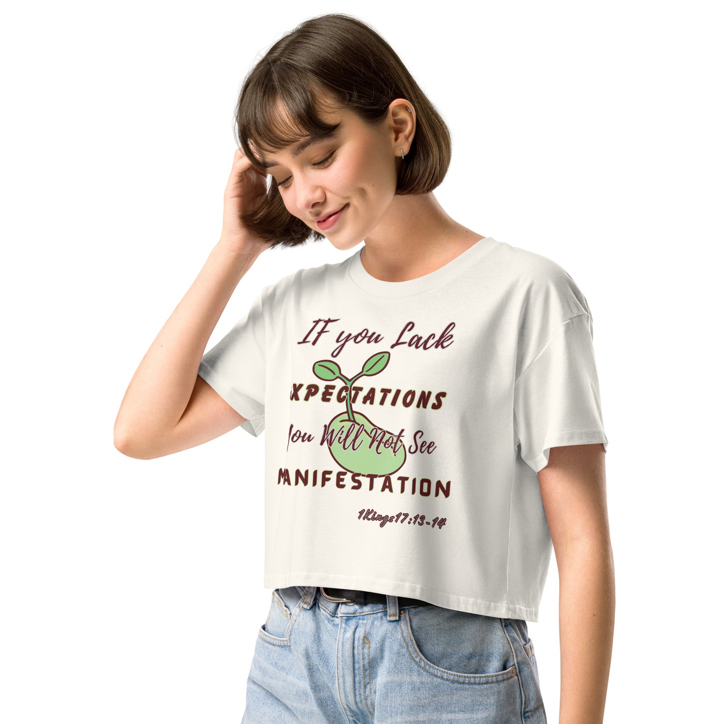 Think Positive-Women’s crop top