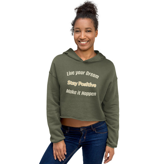 Think Positive- Crop Hoodie