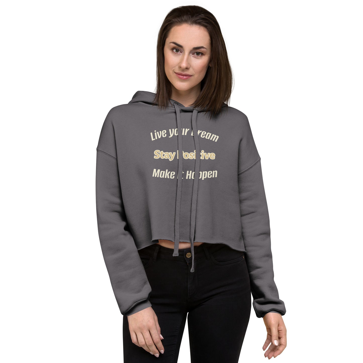 Think Positive- Crop Hoodie