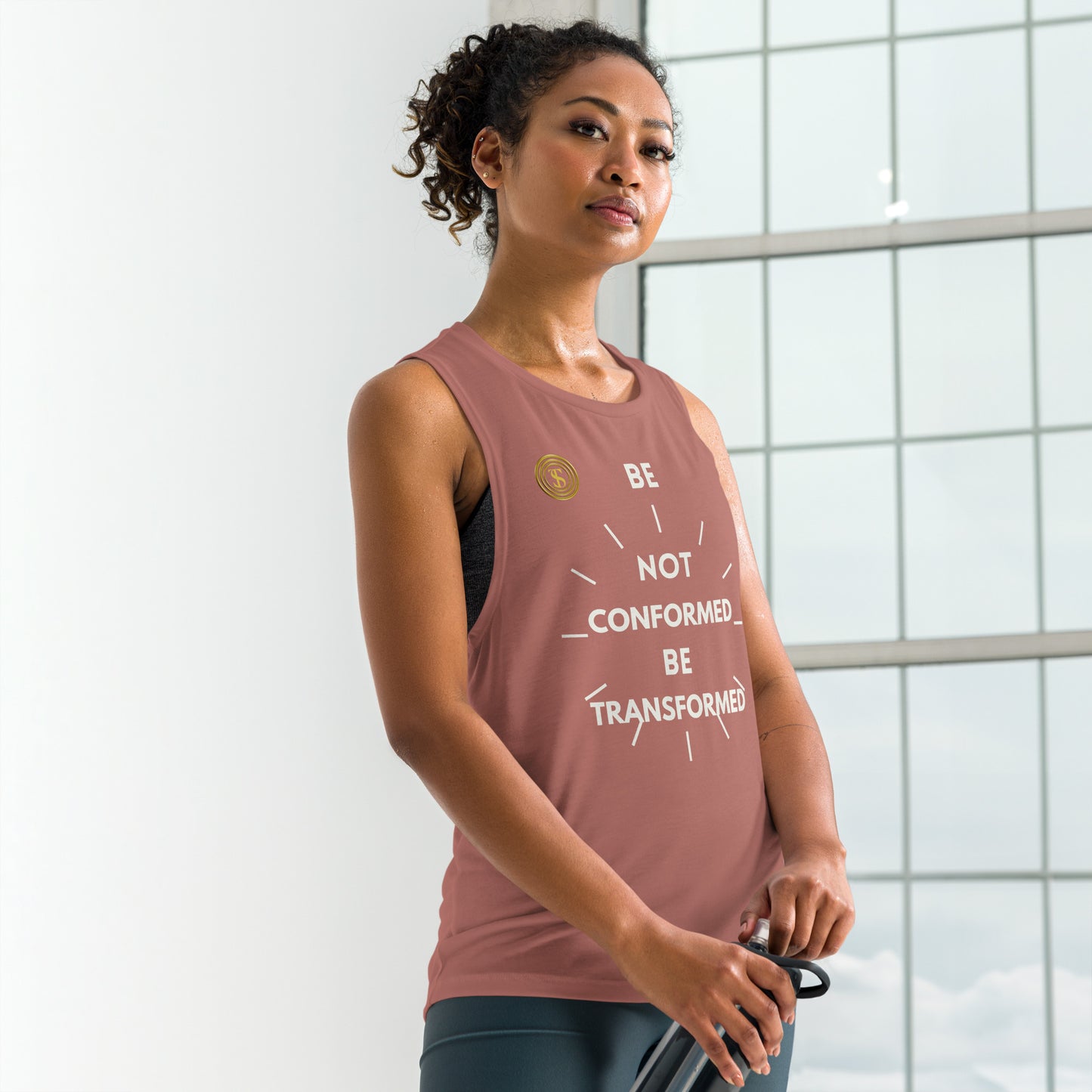 Think Positive-Ladies’ Muscle Tank